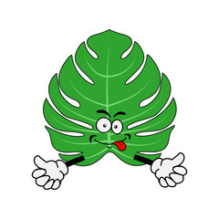 Green Leaf Cartoon characters illustration vector
