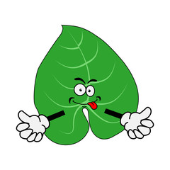 Green Leaf Cartoon characters illustration vector