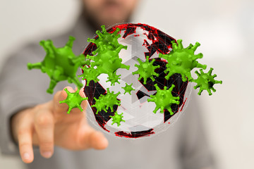 Covid-19 coronavirus, virus that causes acute respiratory infections and the common cold,...