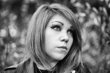 Portrait femme noir et blanc