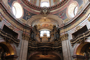 baroque church (peterskirche) in vienna (austria)