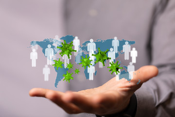 epidemic coronavirus 2019-nCoV, Novel Coronavirus Alert outbreak . Virus Covid 19-NCP. Spread of...