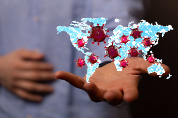 epidemic coronavirus 2019-nCoV, Novel Coronavirus Alert outbreak . Virus Covid 19-NCP. Spread of...