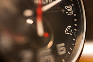  Closeup of clock hands with black background