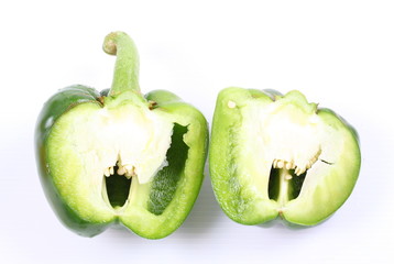 Sweet bell pepper isolated on white background cutout