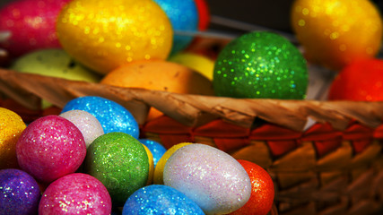 Fototapeta na wymiar Colorful Traditional Easter Paschal Eggs