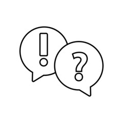 FAQ icon vector. questions and answers illustration sign.