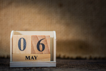 wooden calendar