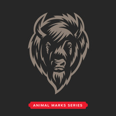 Buffalo Symbol. Vintage vector illustration.
