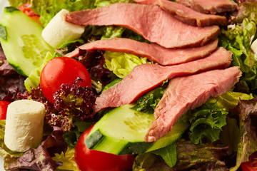 Vegetable tasty salad with ham