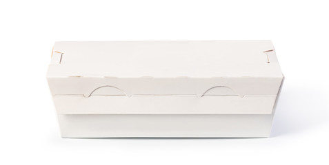 white unlabeled paper food box