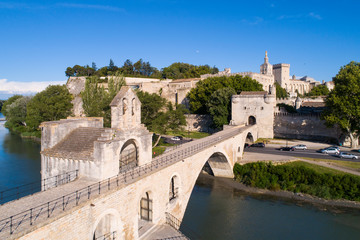 Fototapeta na wymiar Aerial view of Avignon