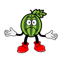 Watermelon Cartoon characters illustration vector