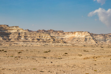 view of Canyon Wadi Ash Shuwaymiyyah along the coastal road to Salalah in Oman