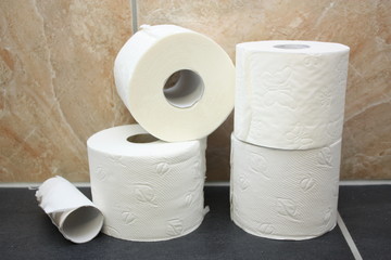 Vorrat an Toilettenpapier
