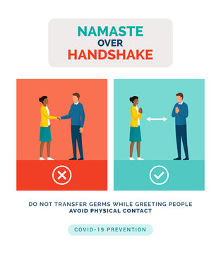 Namaste over handshake