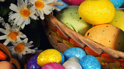 Fototapeta na wymiar Colorful Traditional Easter Paschal Eggs
