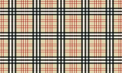 Behang Tartan Burberry stijl tartan patroon - achtergrond - vector - textiel