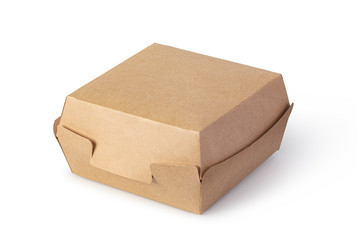 brown unlabeled paper food box