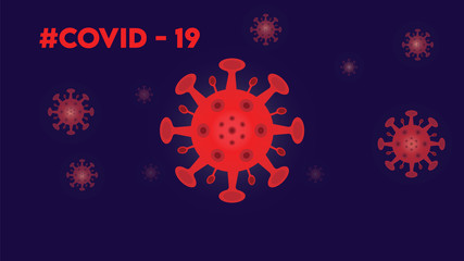 Inscription COVID-19. World Health Organization WHO introduced new official name for Coronavirus disease named COVID-19. COVID-19 vector image