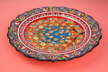 Ceramic decorative dish, hand -painted, Turkey