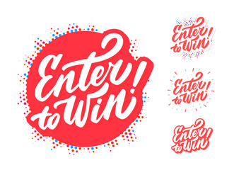 Enter to win. Vector banners set.