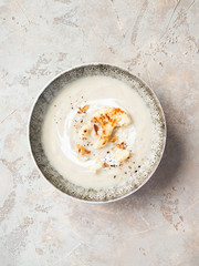 Cauliflower cream soup.