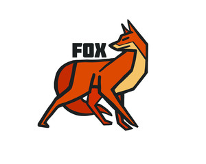 vector illustration design of the Fox contour logo with the inscription