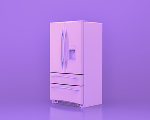 Kitchen appliances in monochrome single pink purple color room, 3d rendering
