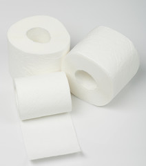 Three rolls of toilet paper