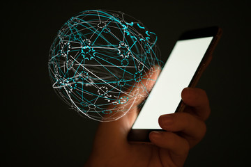 Structure of world economy, communication network.. © vegefox.com