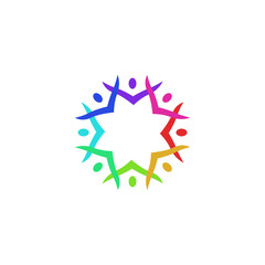 Colorful Design people, on white