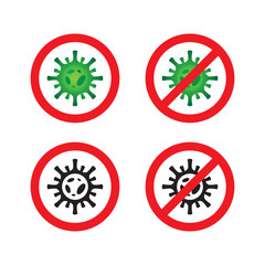 corona virus icon sign illustration