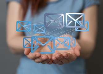 Online people network. Using internet for communication..