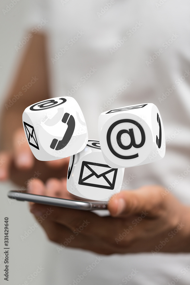 Aufkleber online people network. using internet for communication..