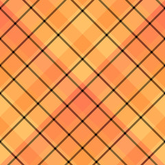 Fototapeta na wymiar Seamless pattern in great autumn orange and black colors for plaid, fabric, textile, clothes, tablecloth and other things. Vector image. 2