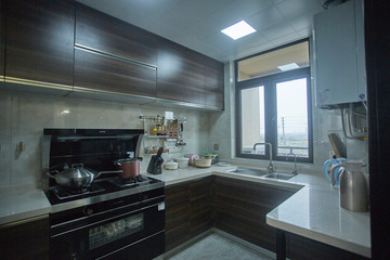 Renovated kitchen in model home
