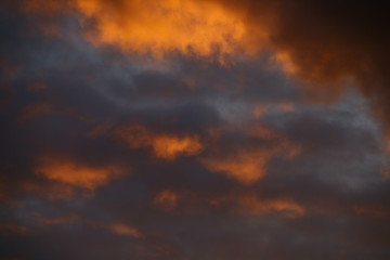 Fototapeta na wymiar red clouds in the sky