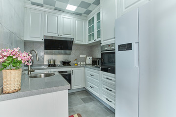 Renovated kitchen in model home