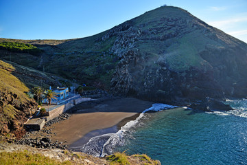 view of the sea and mountains in Madeira