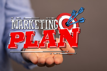 Marketing And Communication Success Concept dart.