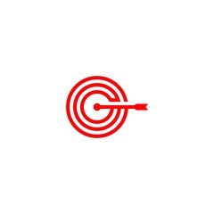 letter G with target logo icon vector