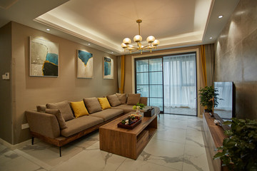 Living room in renovated model room