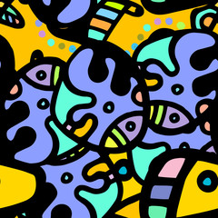 Fototapeta premium Childish Print. 