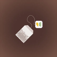 vector tea bag illustration.