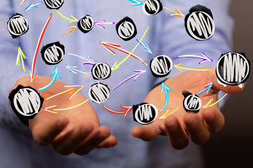 Digital Network and data concept.