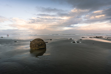 Moeraki Boulders Beach at low tide, New Zealnd