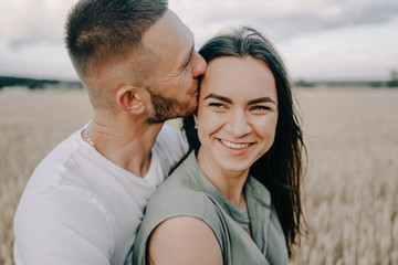 Obraz premium Love story of the beautiful young man and woman