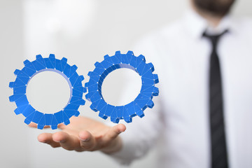 Gear With Success Concept digital.