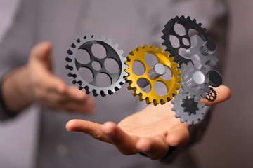 Gear With Success Concept digital.
